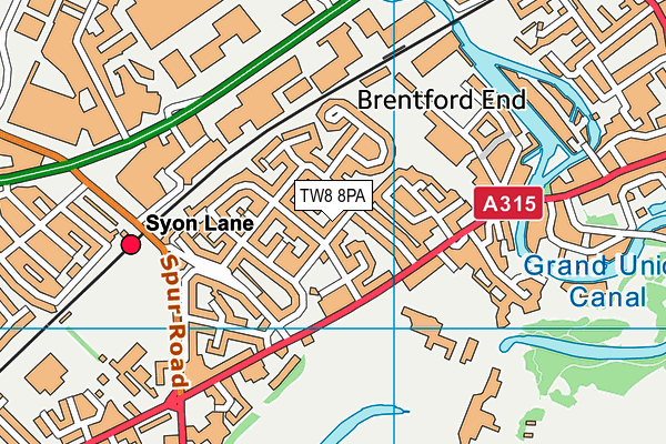 TW8 8PA map - OS VectorMap District (Ordnance Survey) TW8 8PA map - OS VectorMap District (Ordnance Survey)