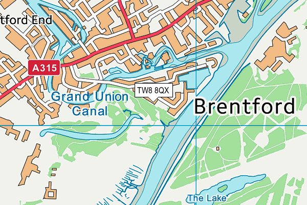 TW8 8QX map - OS VectorMap District (Ordnance Survey)