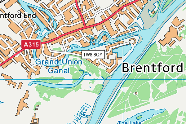 TW8 8QY map - OS VectorMap District (Ordnance Survey) TW8 8QY map - OS VectorMap District (Ordnance Survey)