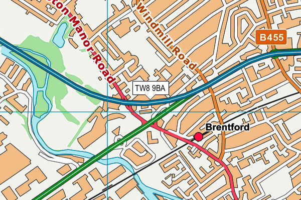 TW8 9BA map - OS VectorMap District (Ordnance Survey) TW8 9BA map - OS VectorMap District (Ordnance Survey)