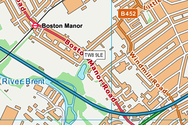 TW8 9LE map - OS VectorMap District (Ordnance Survey)