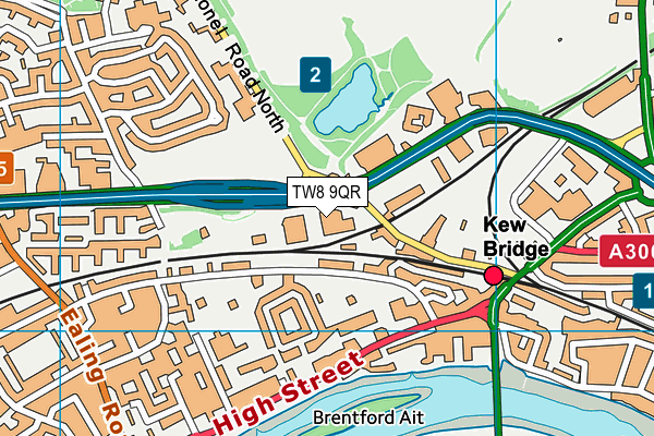 TW8 9QR map - OS VectorMap District (Ordnance Survey) TW8 9QR map - OS VectorMap District (Ordnance Survey)