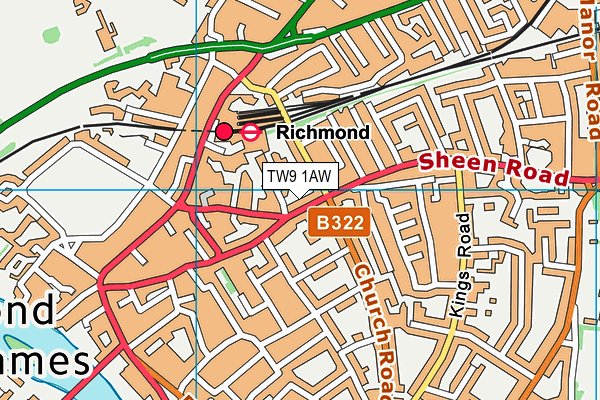 TW9 1AW map - OS VectorMap District (Ordnance Survey) TW9 1AW map - OS VectorMap District (Ordnance Survey)
