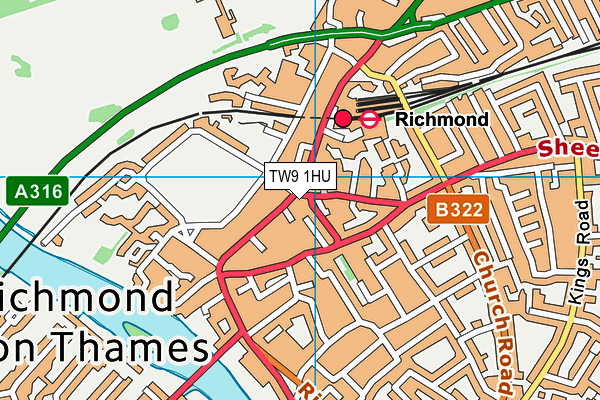 TW9 1HU map - OS VectorMap District (Ordnance Survey) TW9 1HU map - OS VectorMap District (Ordnance Survey)