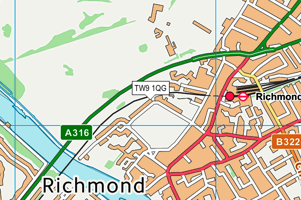 TW9 1QG map - OS VectorMap District (Ordnance Survey) TW9 1QG map - OS VectorMap District (Ordnance Survey)