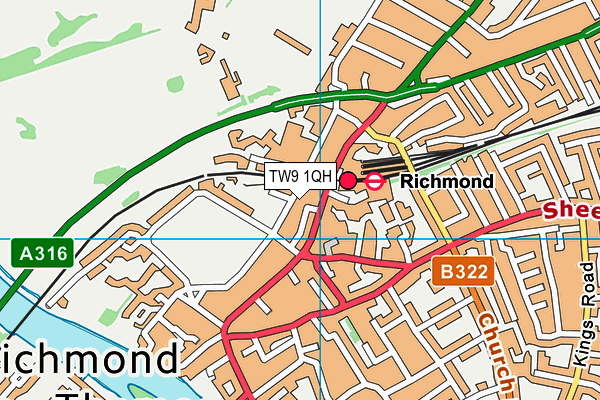 TW9 1QH map - OS VectorMap District (Ordnance Survey) TW9 1QH map - OS VectorMap District (Ordnance Survey)