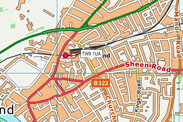 TW9 1UA map - OS VectorMap District (Ordnance Survey) TW9 1UA map - OS VectorMap District (Ordnance Survey)