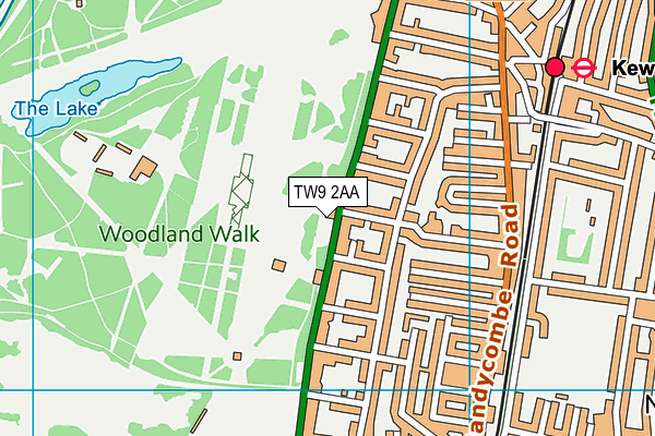 TW9 2AA map - OS VectorMap District (Ordnance Survey) TW9 2AA map - OS VectorMap District (Ordnance Survey)