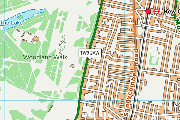 TW9 2AW map - OS VectorMap District (Ordnance Survey) TW9 2AW map - OS VectorMap District (Ordnance Survey)