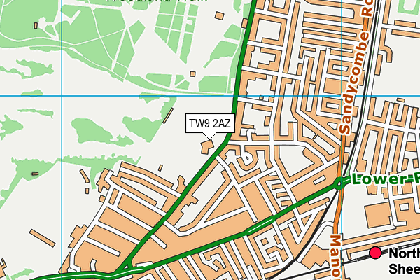 TW9 2AZ map - OS VectorMap District (Ordnance Survey) TW9 2AZ map - OS VectorMap District (Ordnance Survey)