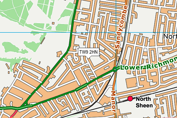 TW9 2HN map - OS VectorMap District (Ordnance Survey) TW9 2HN map - OS VectorMap District (Ordnance Survey)