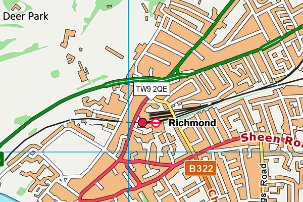 TW9 2QE map - OS VectorMap District (Ordnance Survey) TW9 2QE map - OS VectorMap District (Ordnance Survey)