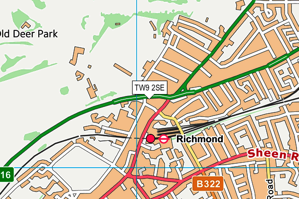 TW9 2SE map - OS VectorMap District (Ordnance Survey) TW9 2SE map - OS VectorMap District (Ordnance Survey)