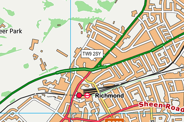 TW9 2SY map - OS VectorMap District (Ordnance Survey) TW9 2SY map - OS VectorMap District (Ordnance Survey)