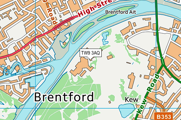 TW9 3AQ map - OS VectorMap District (Ordnance Survey) TW9 3AQ map - OS VectorMap District (Ordnance Survey)