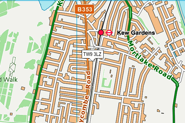 TW9 3LZ map - OS VectorMap District (Ordnance Survey) TW9 3LZ map - OS VectorMap District (Ordnance Survey)