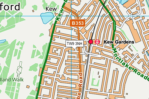 TW9 3NH map - OS VectorMap District (Ordnance Survey) TW9 3NH map - OS VectorMap District (Ordnance Survey)
