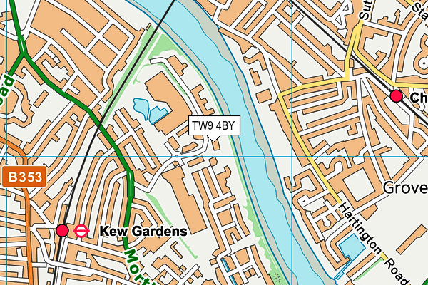 TW9 4BY map - OS VectorMap District (Ordnance Survey)