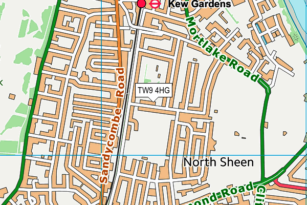 TW9 4HG map - OS VectorMap District (Ordnance Survey)