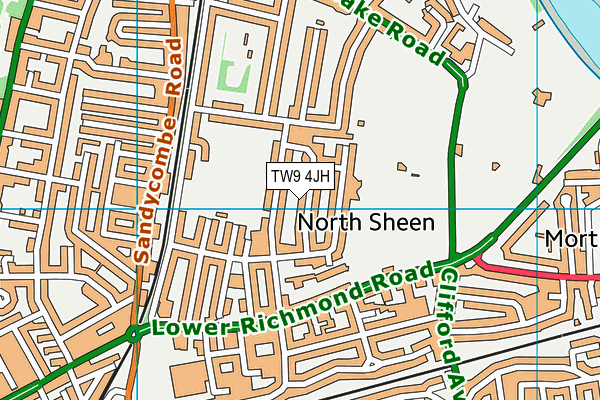 TW9 4JH map - OS VectorMap District (Ordnance Survey) TW9 4JH map - OS VectorMap District (Ordnance Survey)