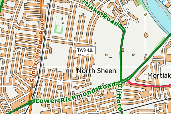 TW9 4JL map - OS VectorMap District (Ordnance Survey) TW9 4JL map - OS VectorMap District (Ordnance Survey)