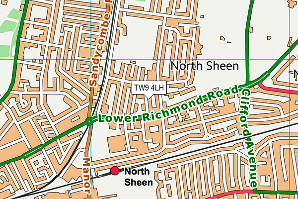 TW9 4LH map - OS VectorMap District (Ordnance Survey) TW9 4LH map - OS VectorMap District (Ordnance Survey)