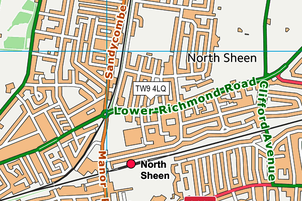 TW9 4LQ map - OS VectorMap District (Ordnance Survey)