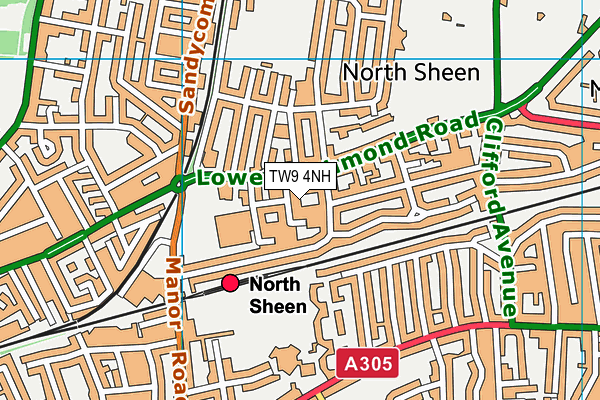 TW9 4NH map - OS VectorMap District (Ordnance Survey) TW9 4NH map - OS VectorMap District (Ordnance Survey)