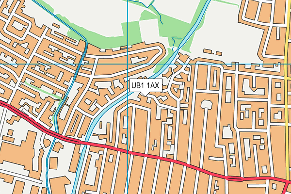 UB1 1AX map - OS VectorMap District (Ordnance Survey) UB1 1AX map - OS VectorMap District (Ordnance Survey)
