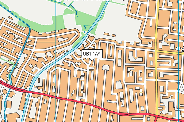 UB1 1AY map - OS VectorMap District (Ordnance Survey) UB1 1AY map - OS VectorMap District (Ordnance Survey)