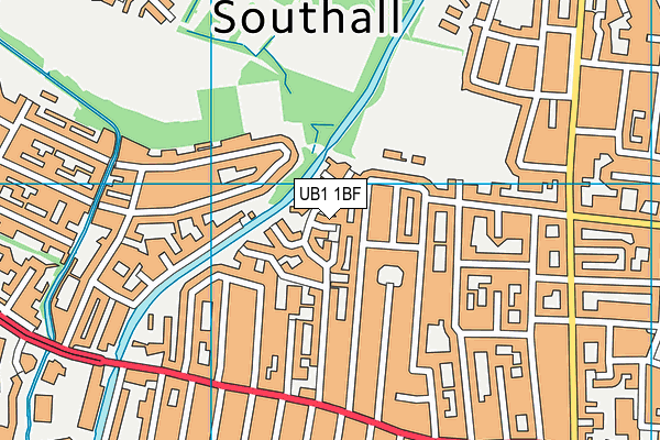 UB1 1BF map - OS VectorMap District (Ordnance Survey) UB1 1BF map - OS VectorMap District (Ordnance Survey)
