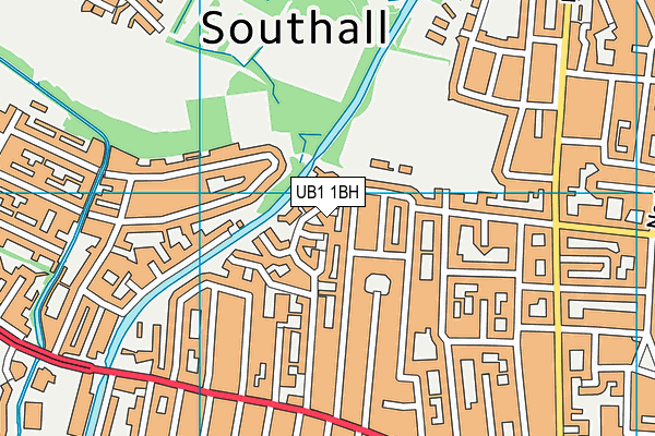 UB1 1BH map - OS VectorMap District (Ordnance Survey) UB1 1BH map - OS VectorMap District (Ordnance Survey)