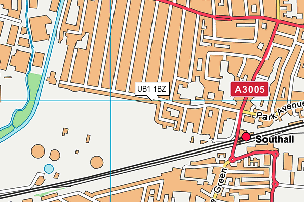UB1 1BZ map - OS VectorMap District (Ordnance Survey) UB1 1BZ map - OS VectorMap District (Ordnance Survey)