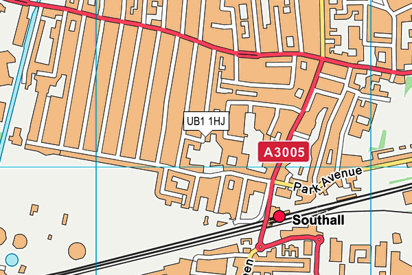 UB1 1HJ map - OS VectorMap District (Ordnance Survey) UB1 1HJ map - OS VectorMap District (Ordnance Survey)