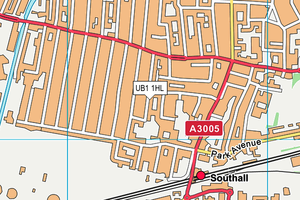 UB1 1HL map - OS VectorMap District (Ordnance Survey) UB1 1HL map - OS VectorMap District (Ordnance Survey)