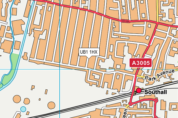 UB1 1HX map - OS VectorMap District (Ordnance Survey) UB1 1HX map - OS VectorMap District (Ordnance Survey)