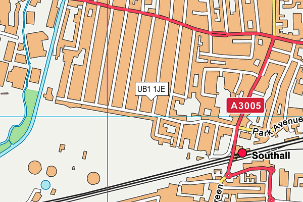 UB1 1JE map - OS VectorMap District (Ordnance Survey) UB1 1JE map - OS VectorMap District (Ordnance Survey)