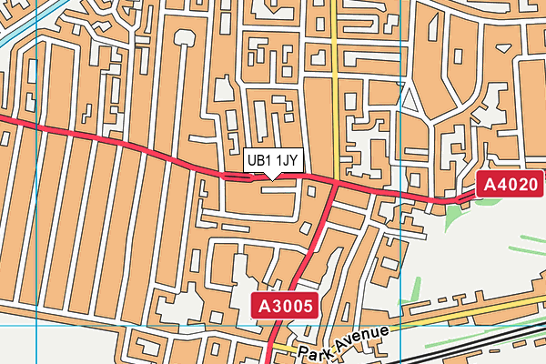 UB1 1JY map - OS VectorMap District (Ordnance Survey) UB1 1JY map - OS VectorMap District (Ordnance Survey)