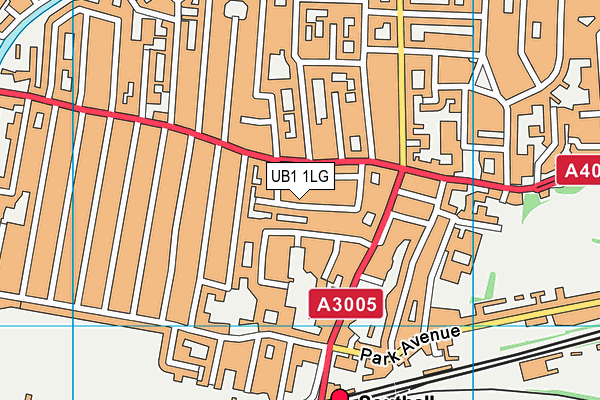 UB1 1LG map - OS VectorMap District (Ordnance Survey) UB1 1LG map - OS VectorMap District (Ordnance Survey)