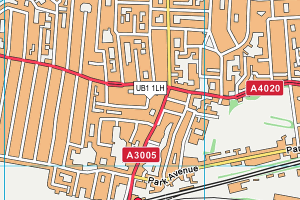 UB1 1LH map - OS VectorMap District (Ordnance Survey)