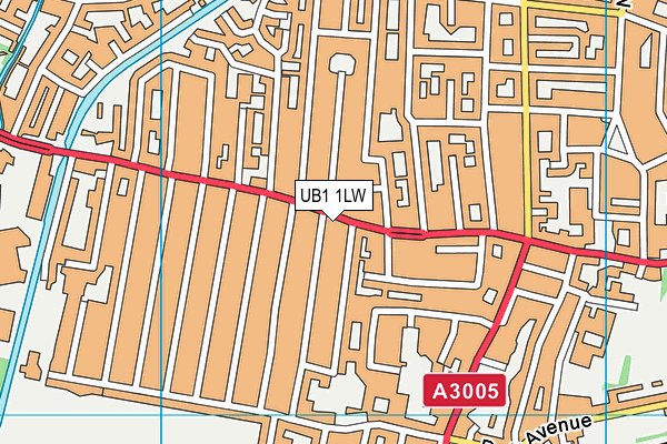 UB1 1LW map - OS VectorMap District (Ordnance Survey)