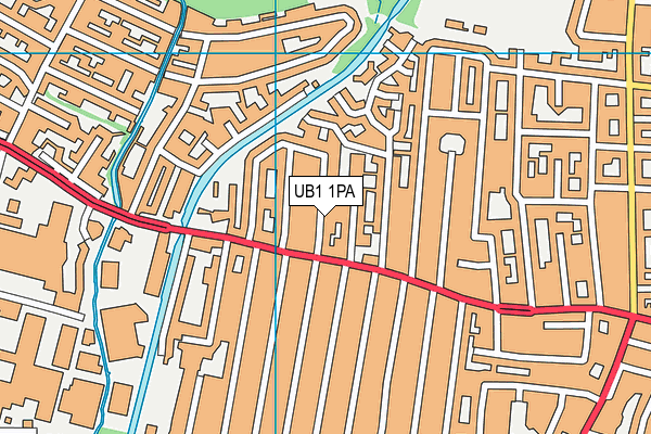 UB1 1PA map - OS VectorMap District (Ordnance Survey) UB1 1PA map - OS VectorMap District (Ordnance Survey)