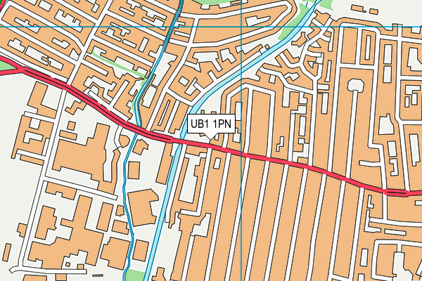 UB1 1PN map - OS VectorMap District (Ordnance Survey) UB1 1PN map - OS VectorMap District (Ordnance Survey)