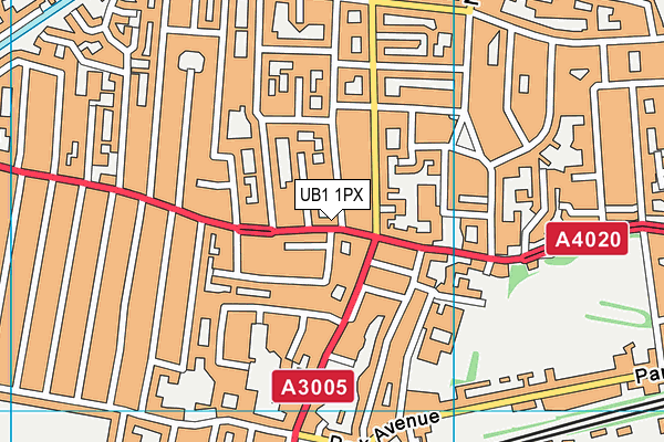 UB1 1PX map - OS VectorMap District (Ordnance Survey) UB1 1PX map - OS VectorMap District (Ordnance Survey)