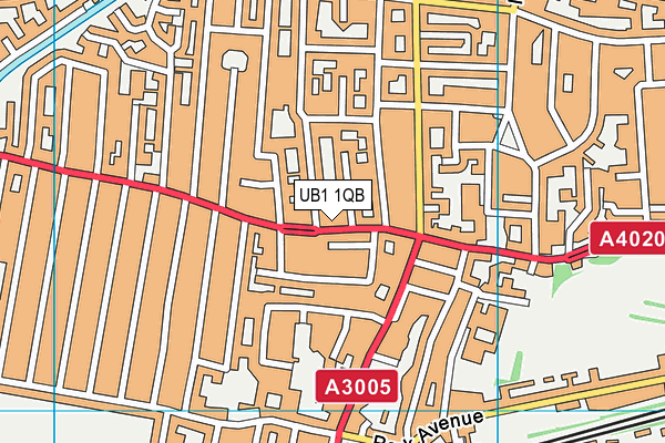 UB1 1QB map - OS VectorMap District (Ordnance Survey) UB1 1QB map - OS VectorMap District (Ordnance Survey)