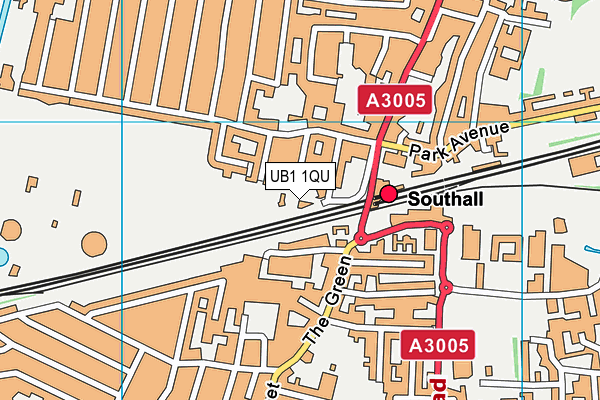 UB1 1QU map - OS VectorMap District (Ordnance Survey) UB1 1QU map - OS VectorMap District (Ordnance Survey)