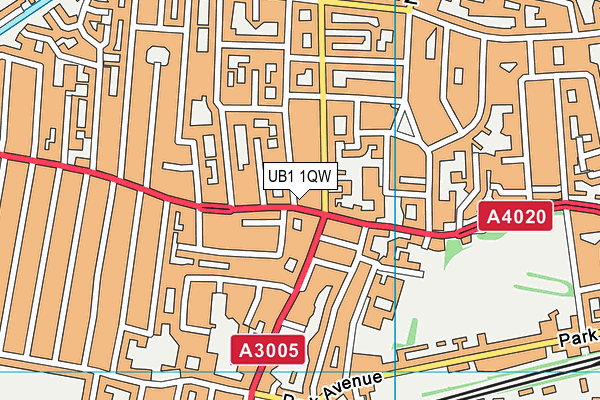 UB1 1QW map - OS VectorMap District (Ordnance Survey) UB1 1QW map - OS VectorMap District (Ordnance Survey)