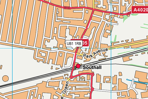 UB1 1RB map - OS VectorMap District (Ordnance Survey) UB1 1RB map - OS VectorMap District (Ordnance Survey)