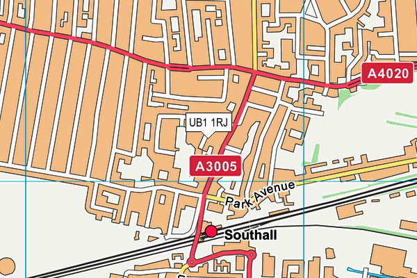 UB1 1RJ map - OS VectorMap District (Ordnance Survey) UB1 1RJ map - OS VectorMap District (Ordnance Survey)