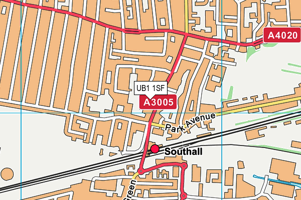 UB1 1SF map - OS VectorMap District (Ordnance Survey) UB1 1SF map - OS VectorMap District (Ordnance Survey)